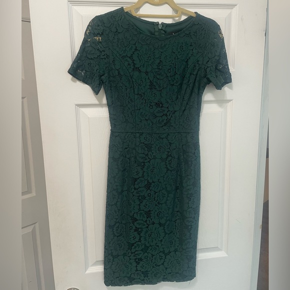 Lulus Polished to Perfection lace dark green dress size small - Picture 3 of 6